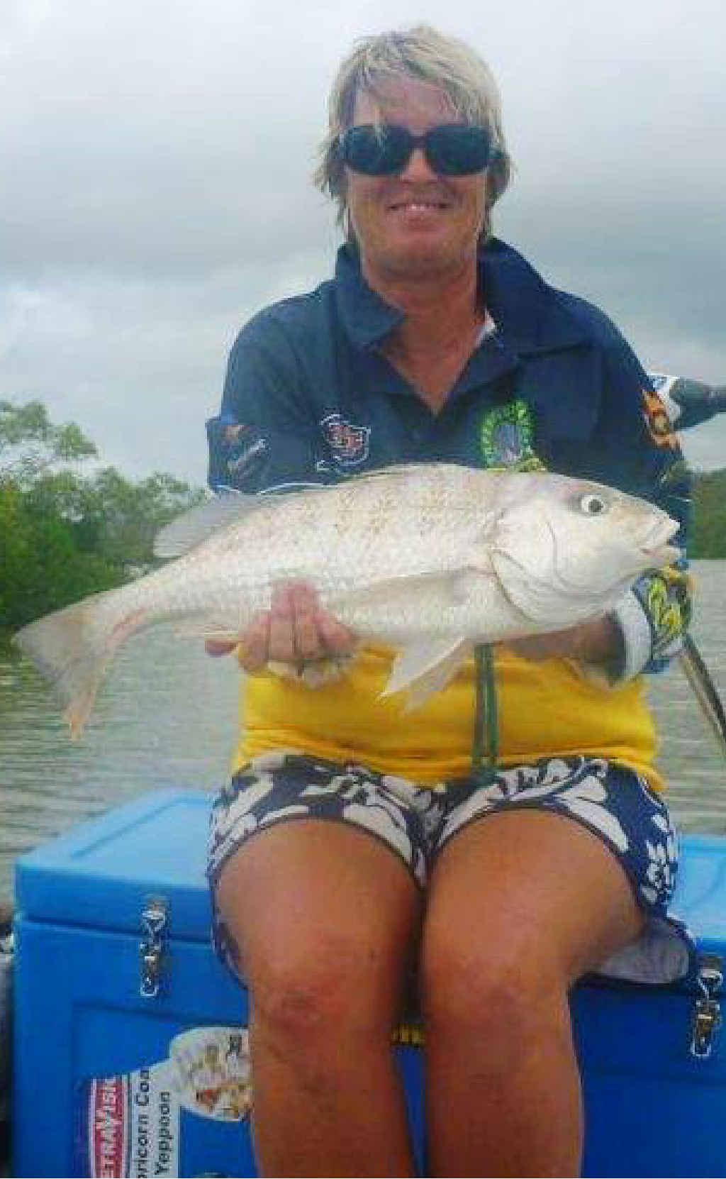 Deb Reed with a grunter caught in Coorooman Creek. Deb Reed with a grunter caught in Coorooman Creek.